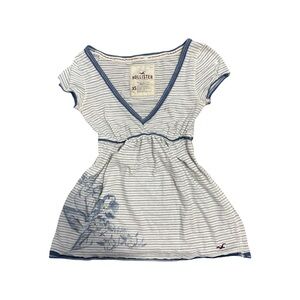 Hollister Babydoll Top with Floral Accents